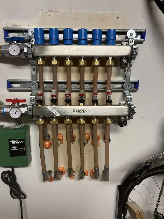 Plumber performing Gas Line Installation at a residential property in Crown Point